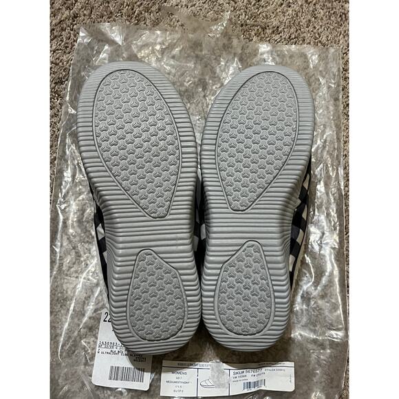 Lands’ End Clog Slippers Black Buffalo Check Faux Fur Ultralight Size 7 NEW - Picture 4 of 7